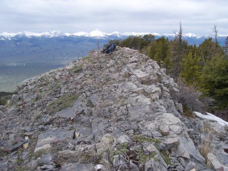 Summit of Toe looking SW to Bell Mountain, photo by Rick Baugher, 6/3/08