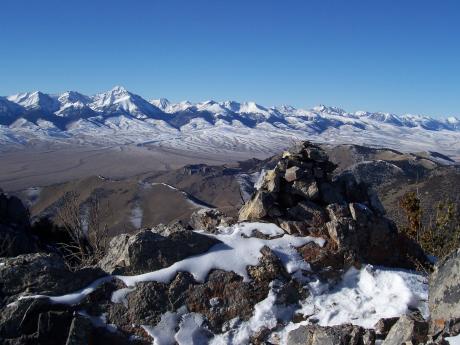 Diamond Peak to Bell Mountain section, on 12/18/06. Photo by Rick Baugher..