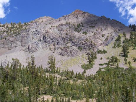View NE to Rip n Tear Peak photo by Rick Baugher 9/12/99. The name is derived from one of Galena Lodge's more adventurous ski trails in the area.
