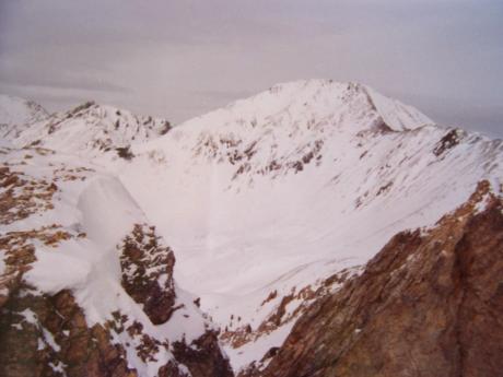 Little Diamond Peak in the winter, photo by Rick Baugher