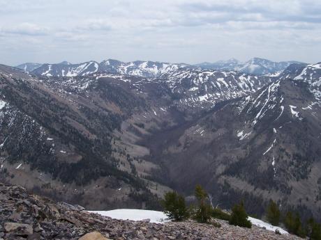 View SE near Fishhook Peak. Rick Baugher photo, 6/26/08