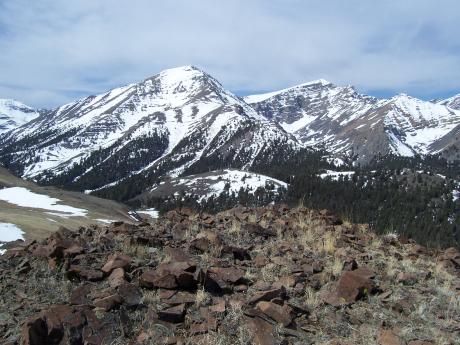 Last Lost Peak and Clyde Ross Peak, photo by Rick Baugher