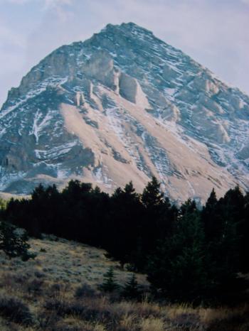 North face of Little Regret Peak , photo by Rick Baugher, 10/18/05.