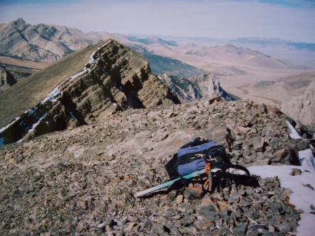 View North from the summit of Little Regret Peak, photo by Rick Baugher, 10/18/05.