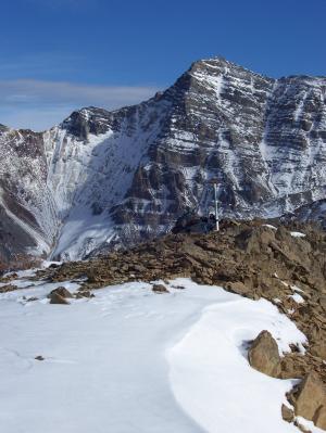 View NW to USGS Peak from summit of 39 Short el 9961' on 11/15/07. 39 Short was first climbed by Paul "Mr Winter Lost River" Mixon in March 2004. Rick Baugher