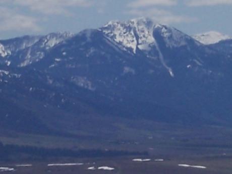 View SE from Kelly Mountain, about 25 miles away, on 5/8/09. Photo by Rick Baugher.