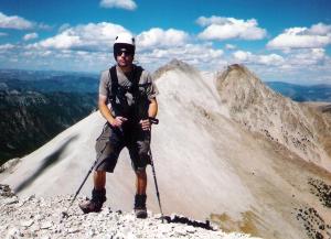on the summit with WCP-9 and Caulkens in the background